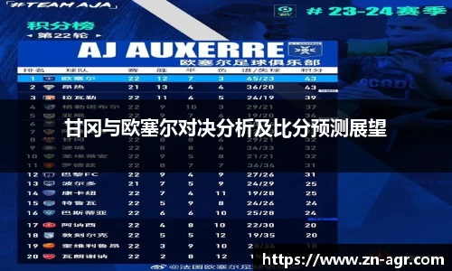 甘冈与欧塞尔对决分析及比分预测展望
